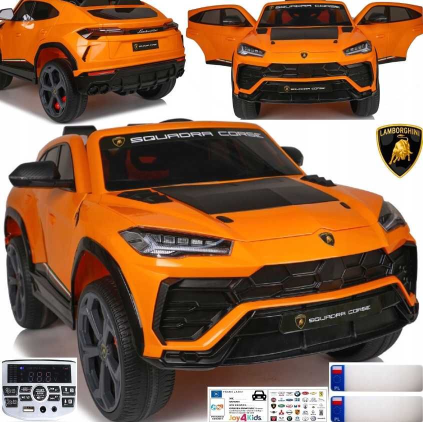 LAMBORGHINI URUS Samochód autko na akumulator 4x4 prawo jazdy+tablice
