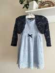 Sukienka H&M letnia koronkowa błękit r 110-116