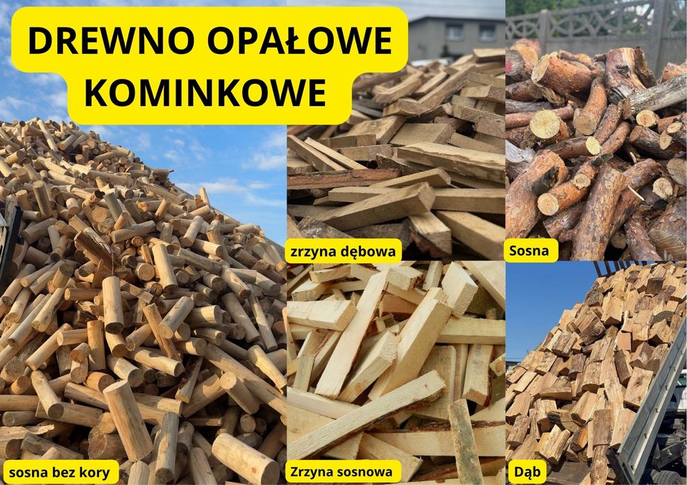 Drewno kominkowe opałowe SOSNA DĄB BRZOZA OLCHA ZRZYNA dowóz GRATIS