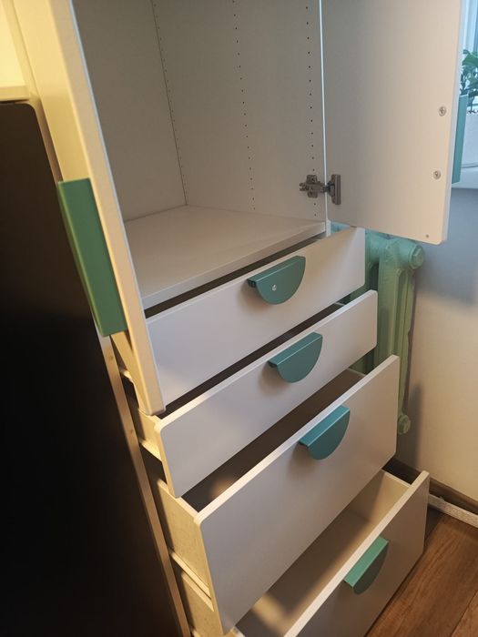 Szafa IKEA Smastad Platsa 4 szuflady + wieszak na ubrania