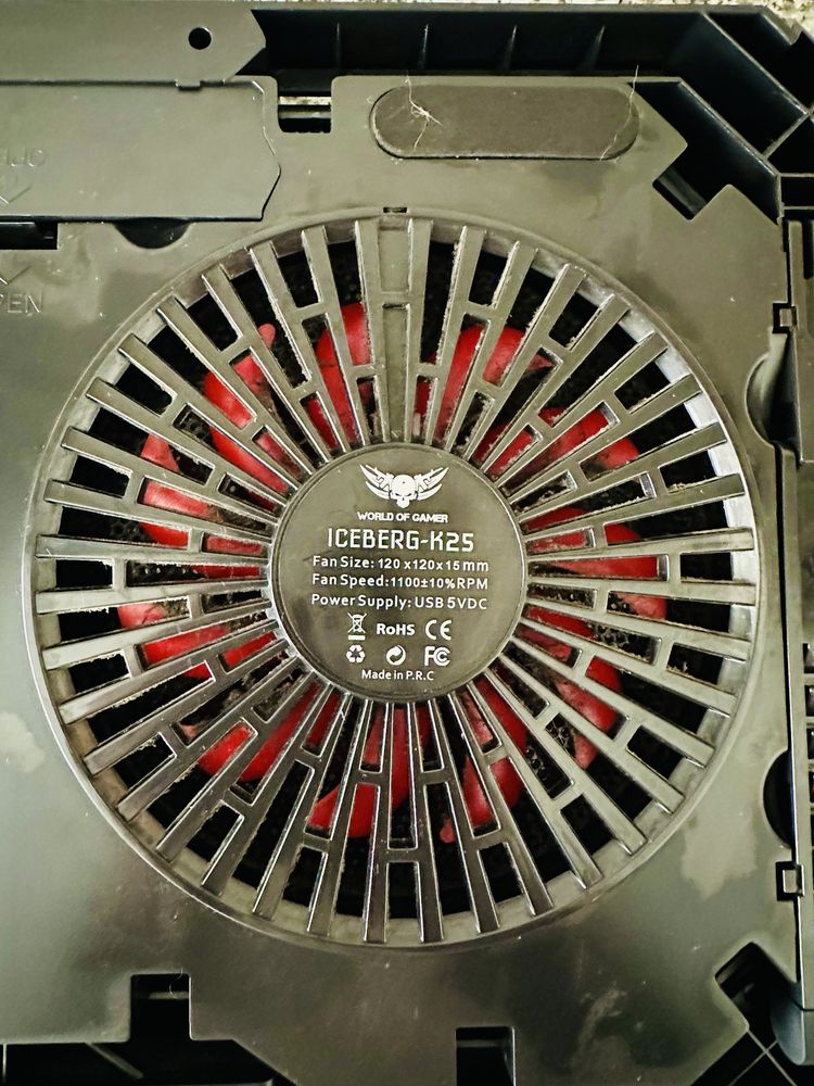 Base para Computador Portatil com ventoinhas e leds - World of Gamer
