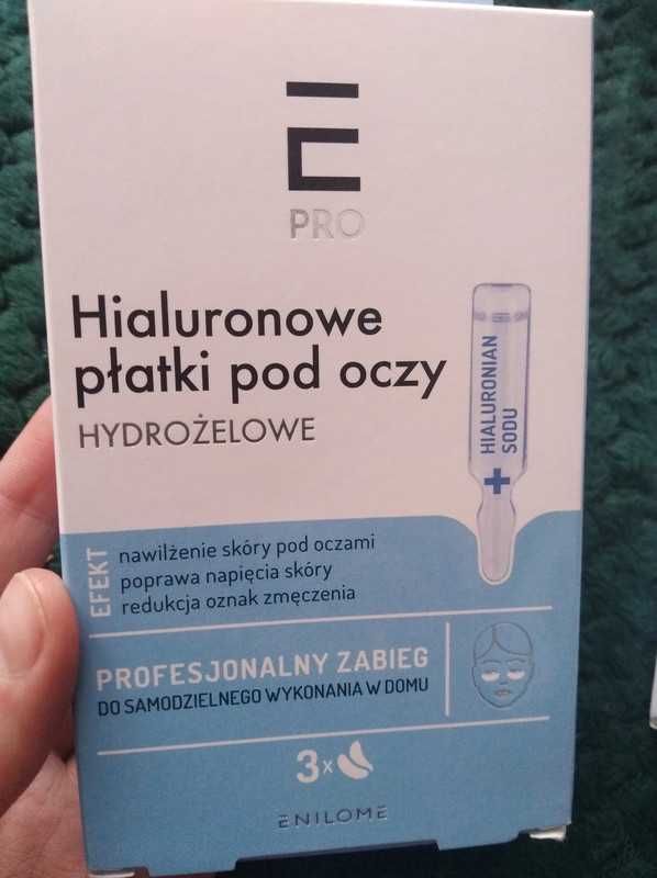 Zestaw Enilome krem+krem pod oczy +płatki hialuronowe pod oczy