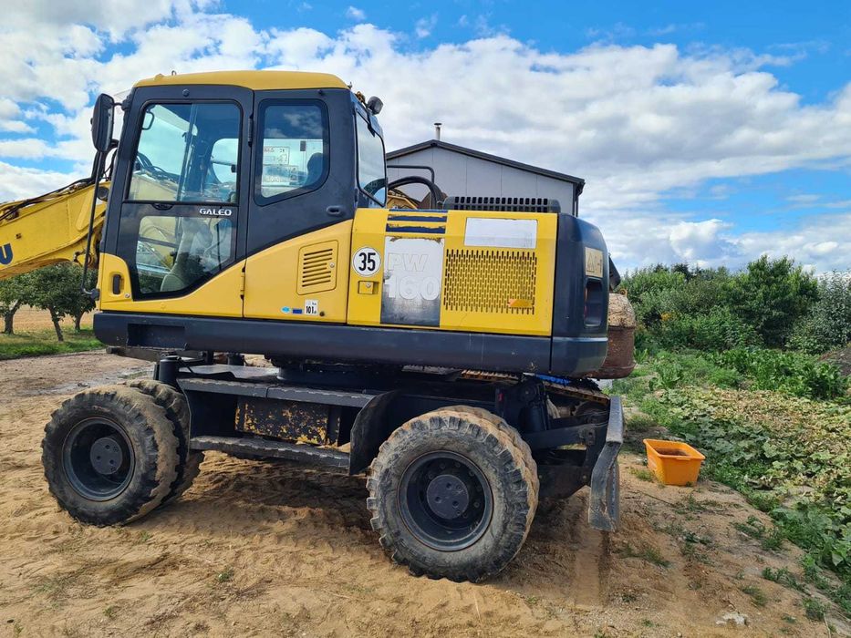 Koparka kołowa KOMATSU PW160-7 uszkodzona