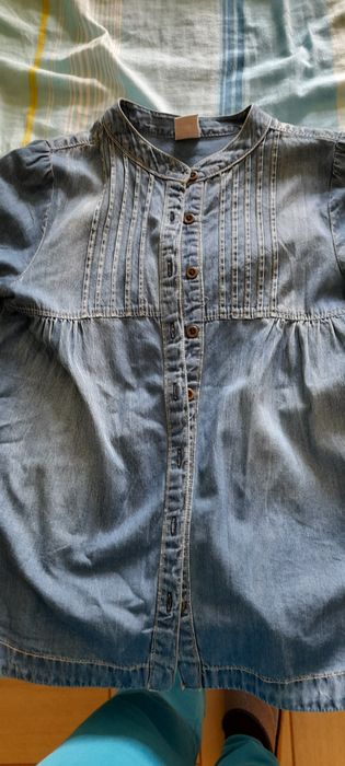 2 blusas de ganga 8-9anos