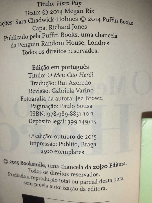 O meu cão herói  Megan Rix