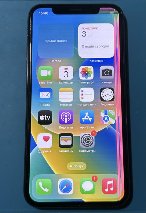Дисплей для iphone X робочий має полоси (айфон 10) (не iphone xs; xr)