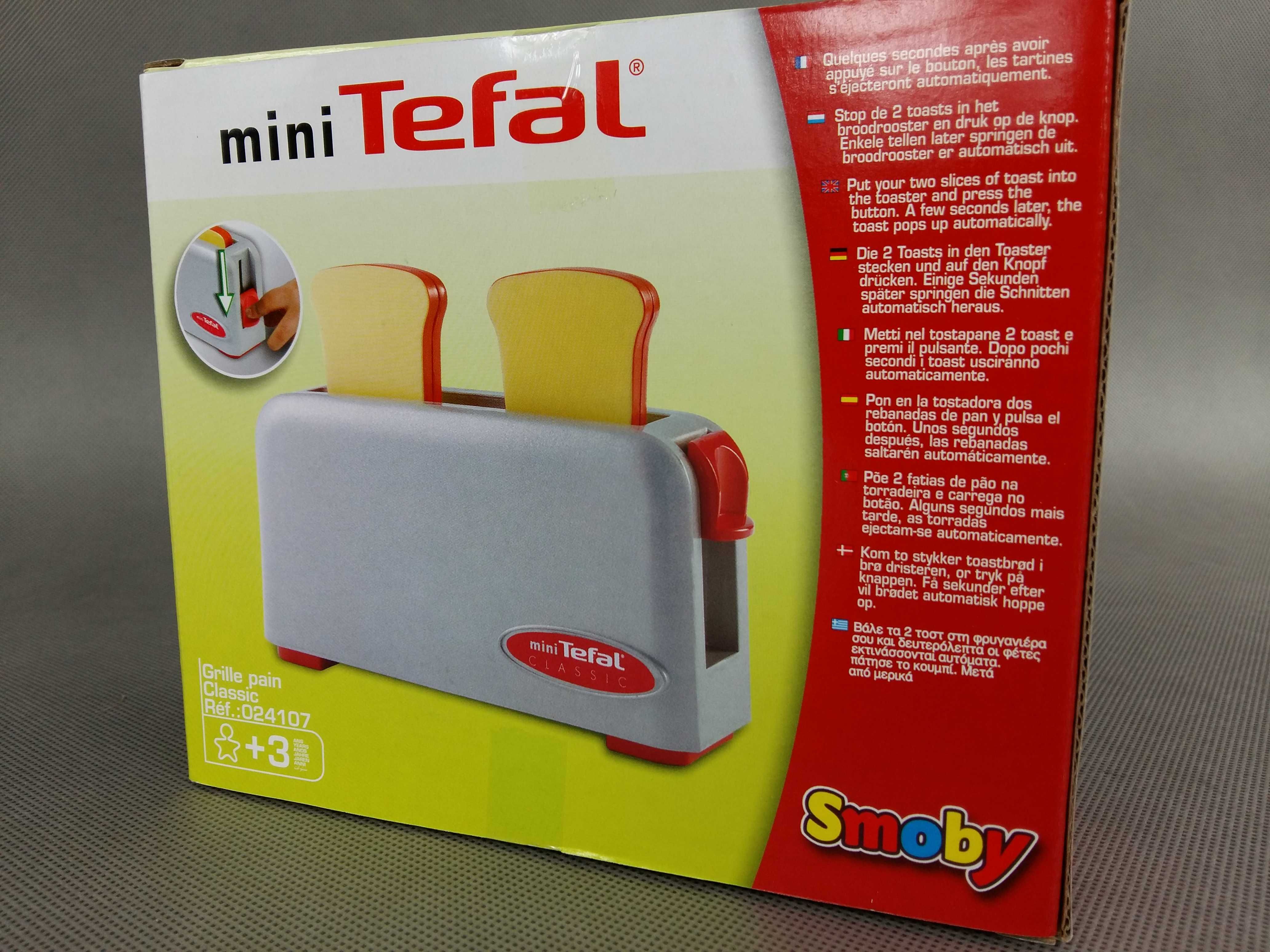 SMOBY nowy toster srebrny z grzankami na licencji TEFAL