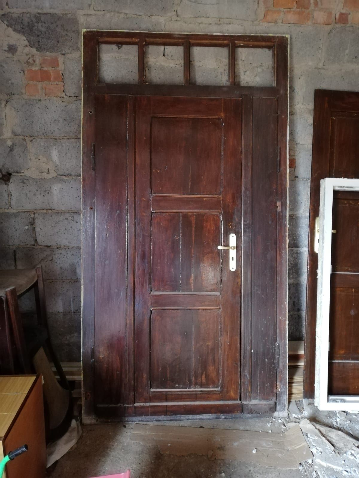 Drzwi drewniane dwuskrzydłowe 110cm