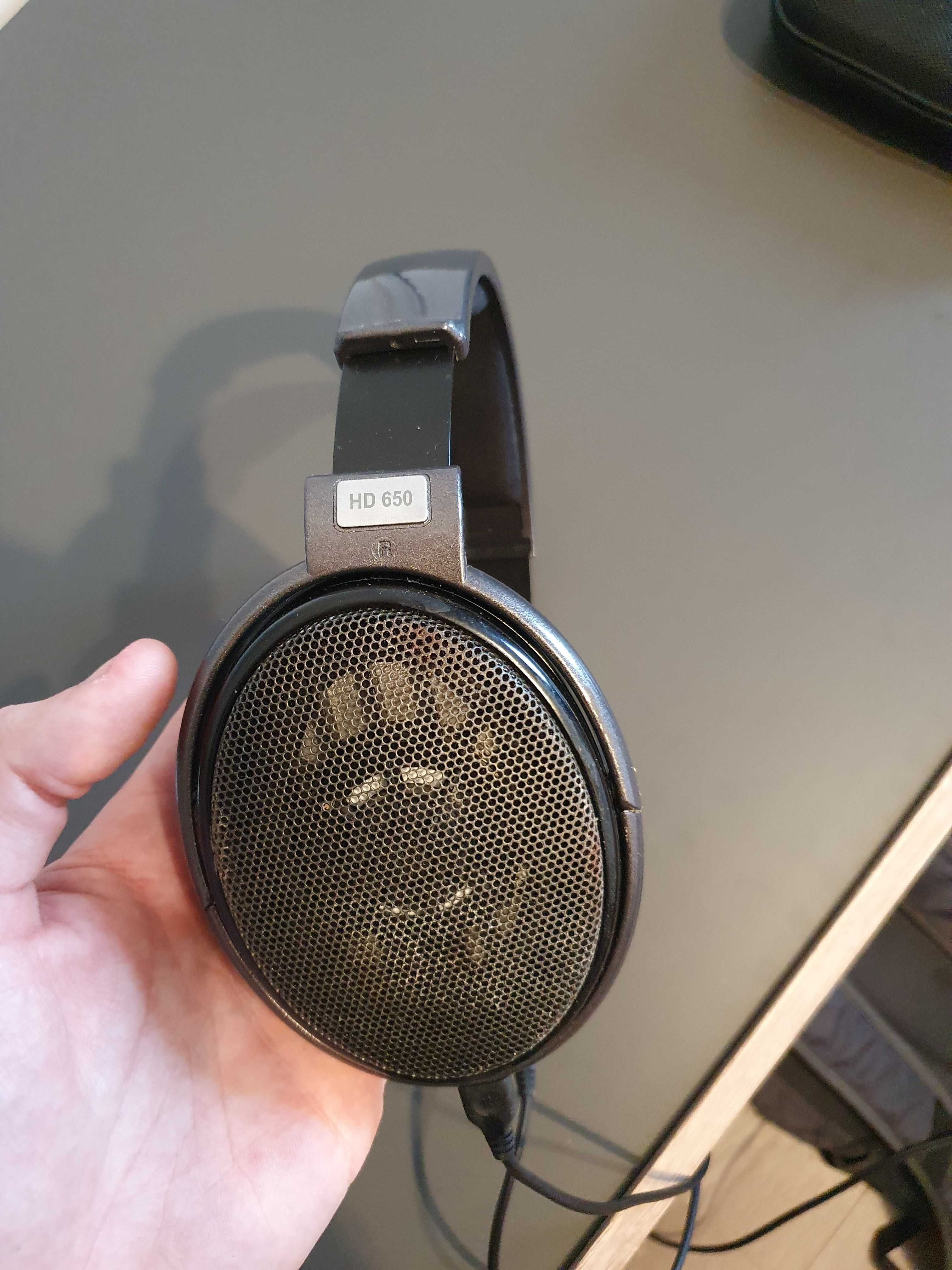 Słuchawki Sennheiser HD650 + DAC DragonFly red