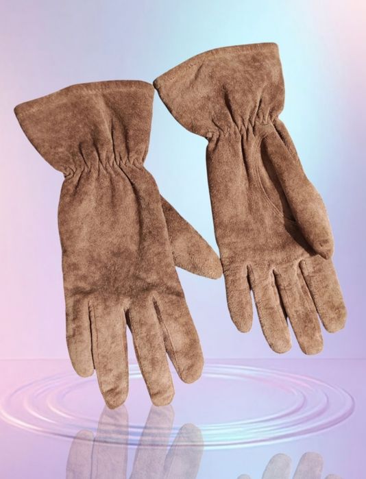 Перчатки из натуральной замши (кожа)