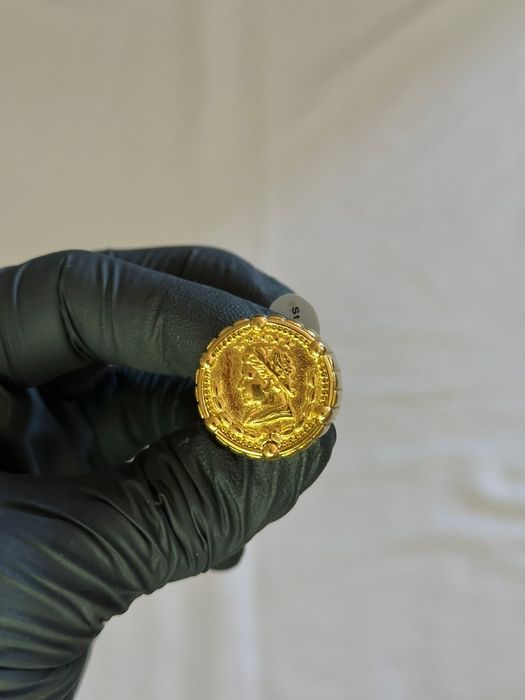 Anel Libra Aço Dourado
