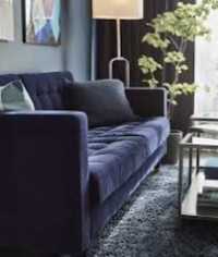 Sofa Landskrona Ikea veludo azul