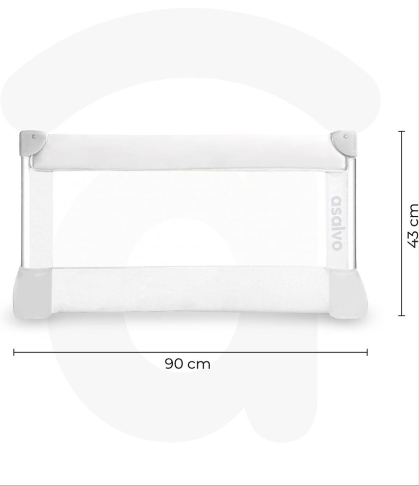Asalvo Barierka do łóżka 90 cm Zabezpieczenie do łóżka dla dziecka