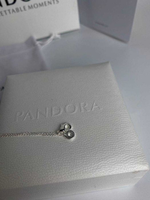 Pandora підвіска з логотипом та паве