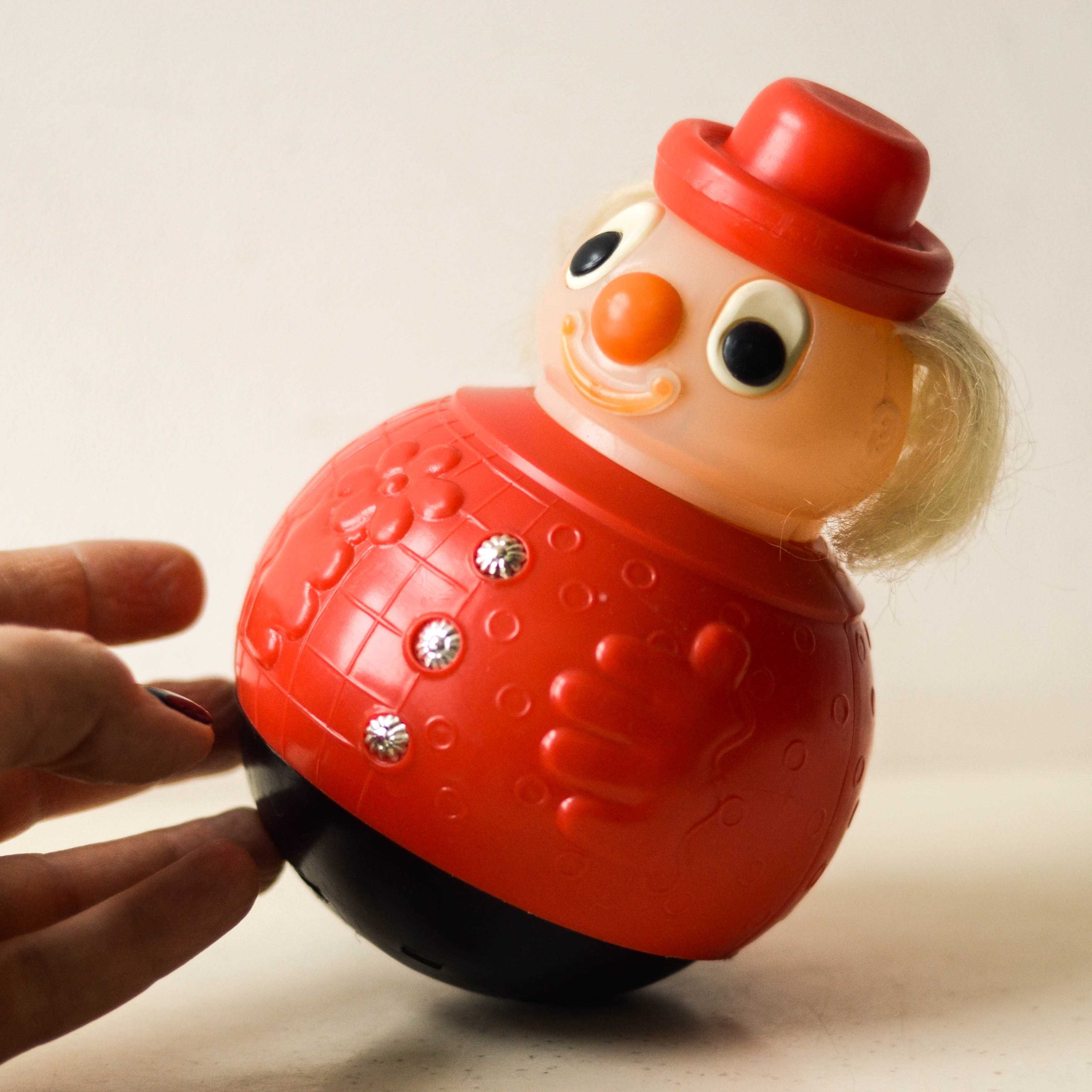 Коллекционная неваляшка Клоун из СССР, Советская винтажная игрушка