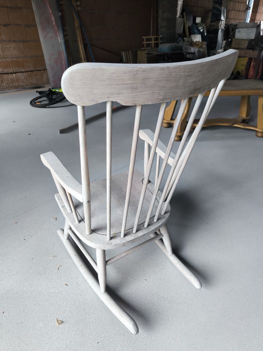 Krzesło, fotel bujany PRL