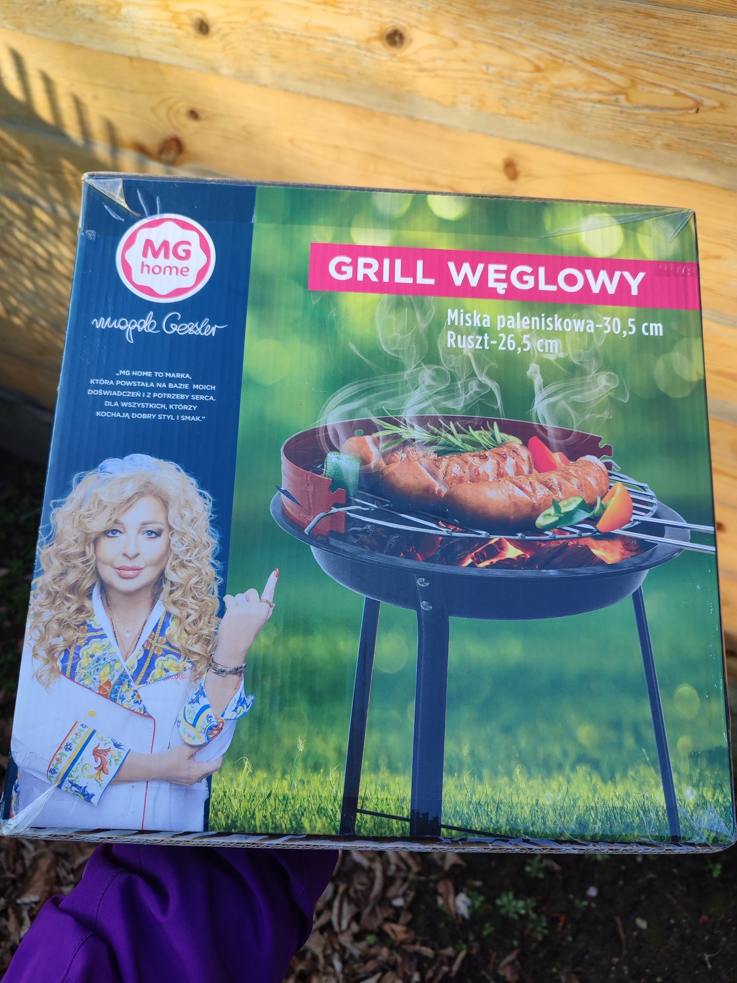 Nowy grill węglowy mały poręczny turystyczny mg home Magda Gessler