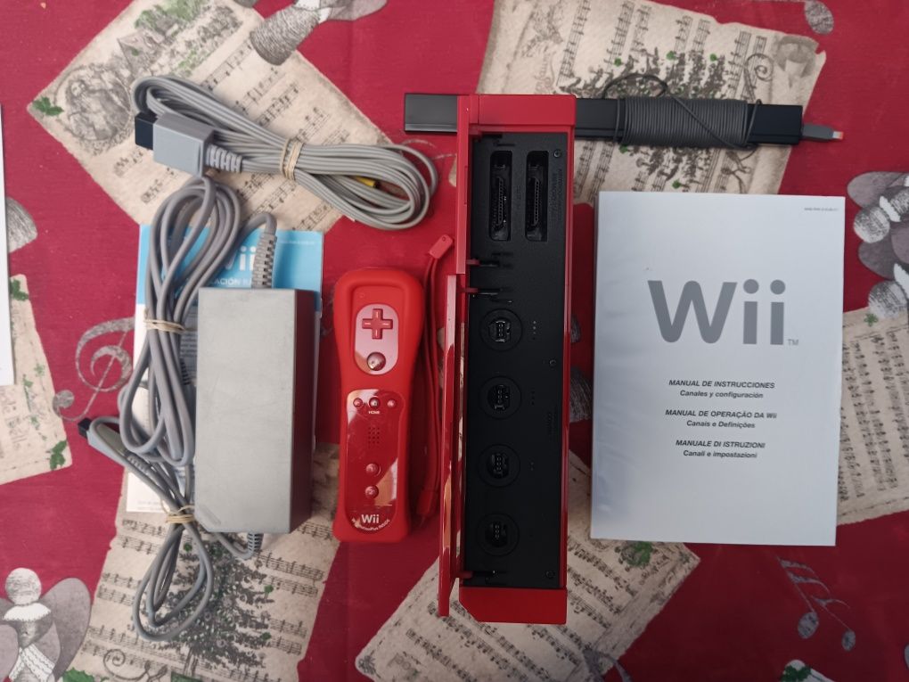 Conjunto Nintendo Wii Vermelha Edição Limitada