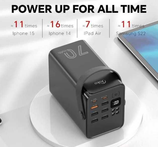 Павербанк A47Q 60000mAh Мощный повербанк Power Bank