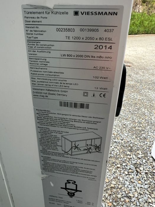 Komora Chłodnia Mroźnia Agregat Parownik Sterowanie 2,7x2,7x2,25 [m]