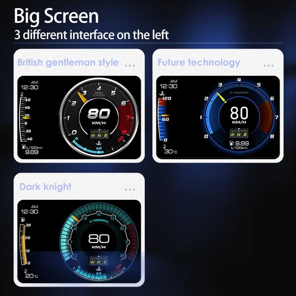 Carro hud 2021+ + gps ferramenta de diagnóstico do carro