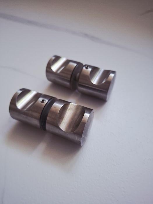 Klamki gałki uchwyty 2 szt drzwi szklane prysznicowe satyna stal nierd