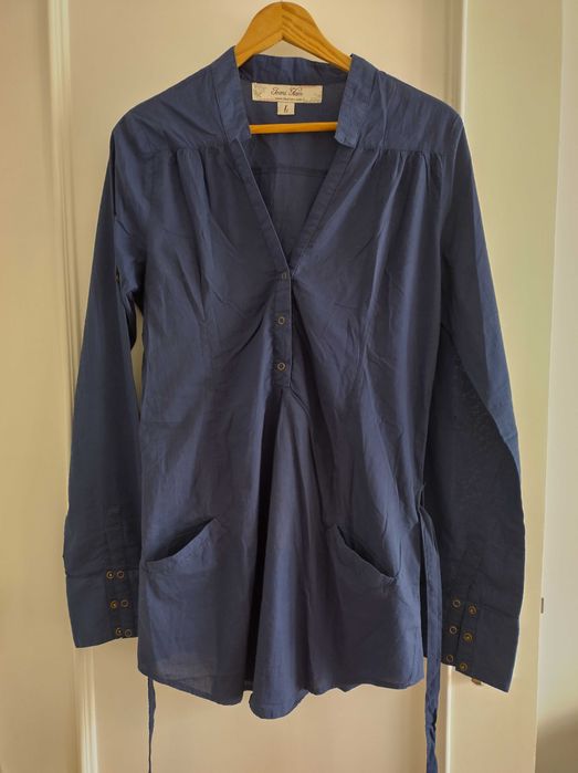 Túnica Joani Glam azul manga comprida L