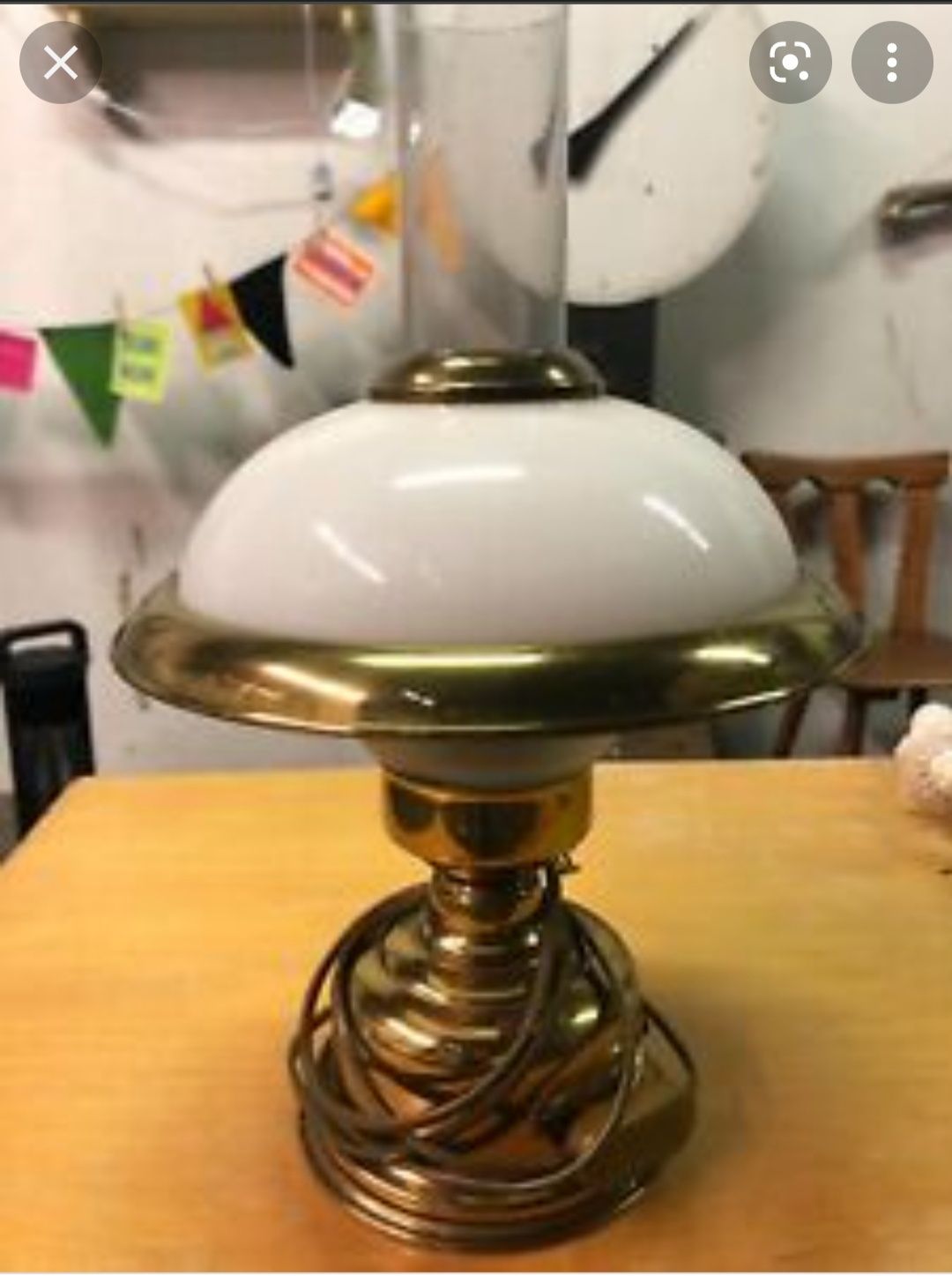 Lampa stołowa włoska Lucecrea American Coop 1850. Bez klosza. Vintage