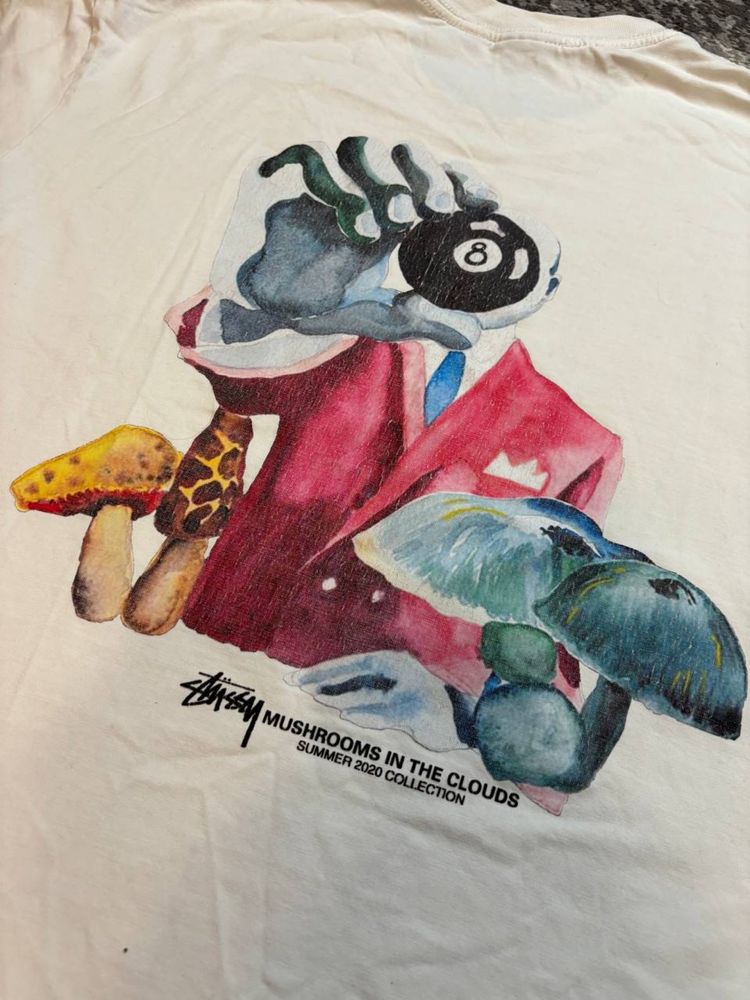 Футболка Stussy mushrooms 8 ball Sk8