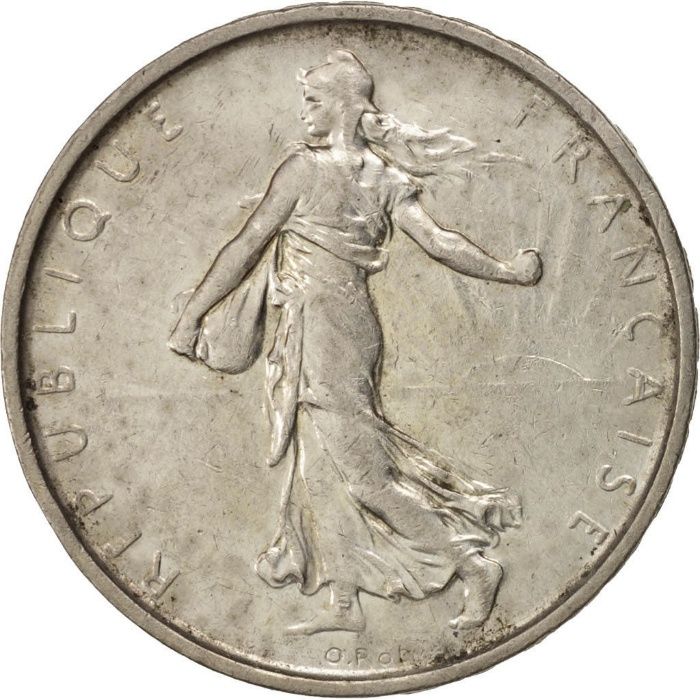 Monnaies, France, Semeuse, 5 Francs, 1964