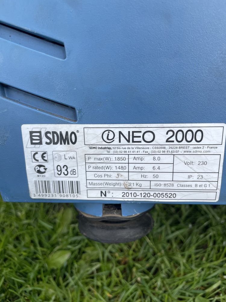 Agregat prądotwórczy SDMO neo 2000