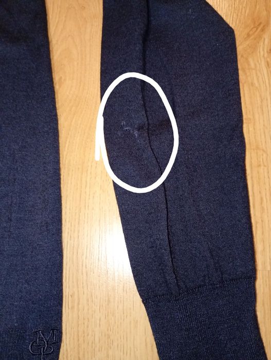 Sweter Marc O'polo M męski rozpinany wełna 100% granatowy