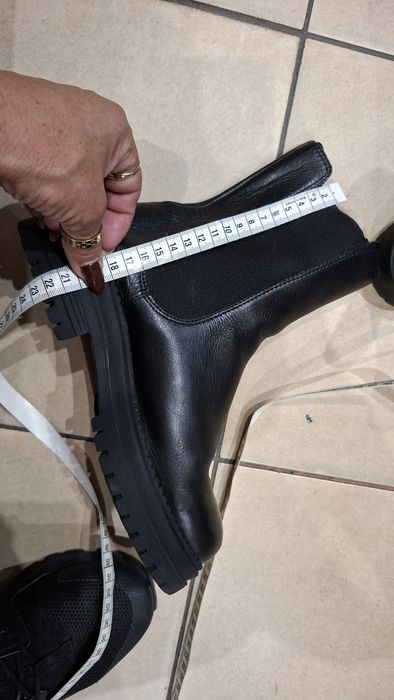 botki skórzane 37 wkl 23,5 wymiary na zdjęciach