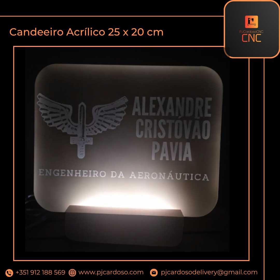 Candeeiro LED Personalizado 25 x 20 cm