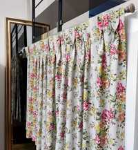 4 метра натуральная портьерная ткать Цветы по Льну штора обивка Англия