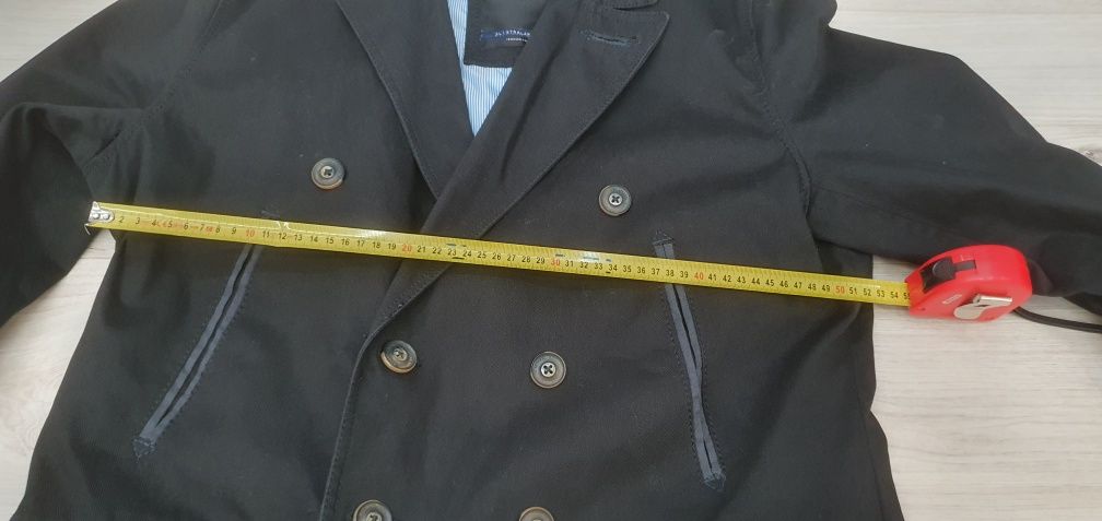 Reserved kurtka trencz płaszcz krotki czarny XL