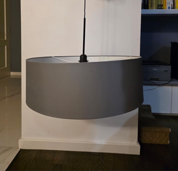 Lampa sufitowa klosz w kolorze  szarym