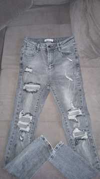 Spodnie jeansowe szare Laulia
