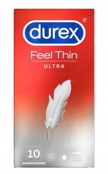 Durex Feel Thin Ultra 10 szt prezerwatywy super cienkie nawilżane