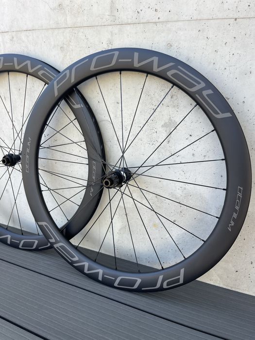 Koła szosowe karbonowe carbon PRO-WAY TITANIUM 50mm GRAY DT SWISS 350!