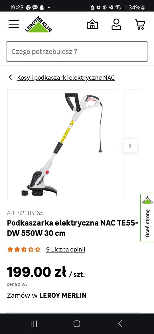 Podkaszarka NAC TE55-DW elektryczna