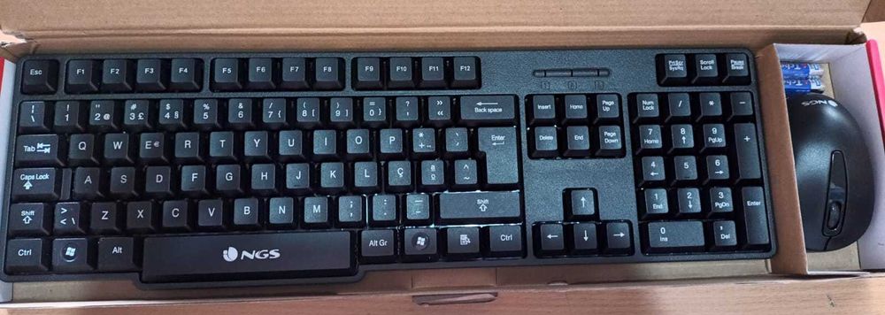 Teclado e Rato s/ Fios NGS EUPHORIA KIT Pack  (novo)