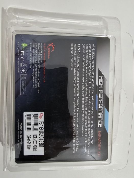 G.skill Memória RAM NT Series K2 2x4GB DDR3 1600Mhz Novas