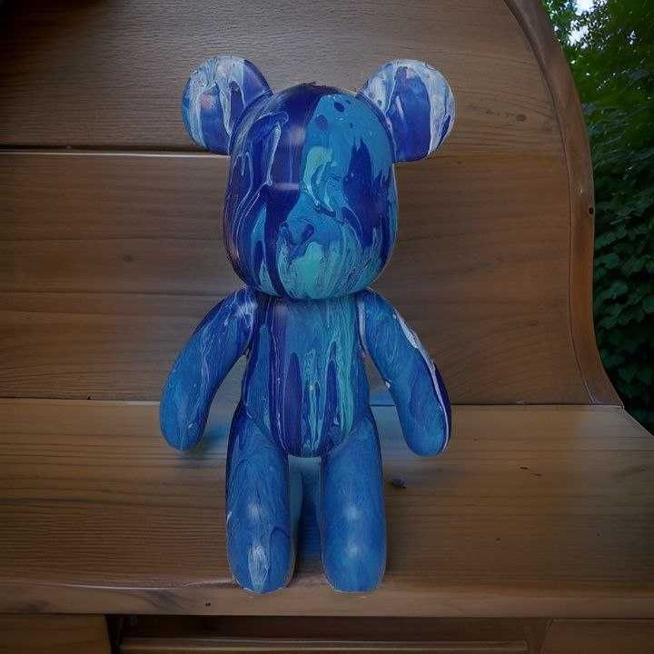 Флюїдний Ведмедь Bearbrick у Блакитних Відтінках