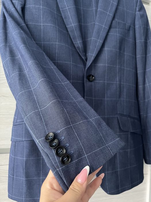 Garnitur męski slim kratka ślubny klasyka pierre cardin