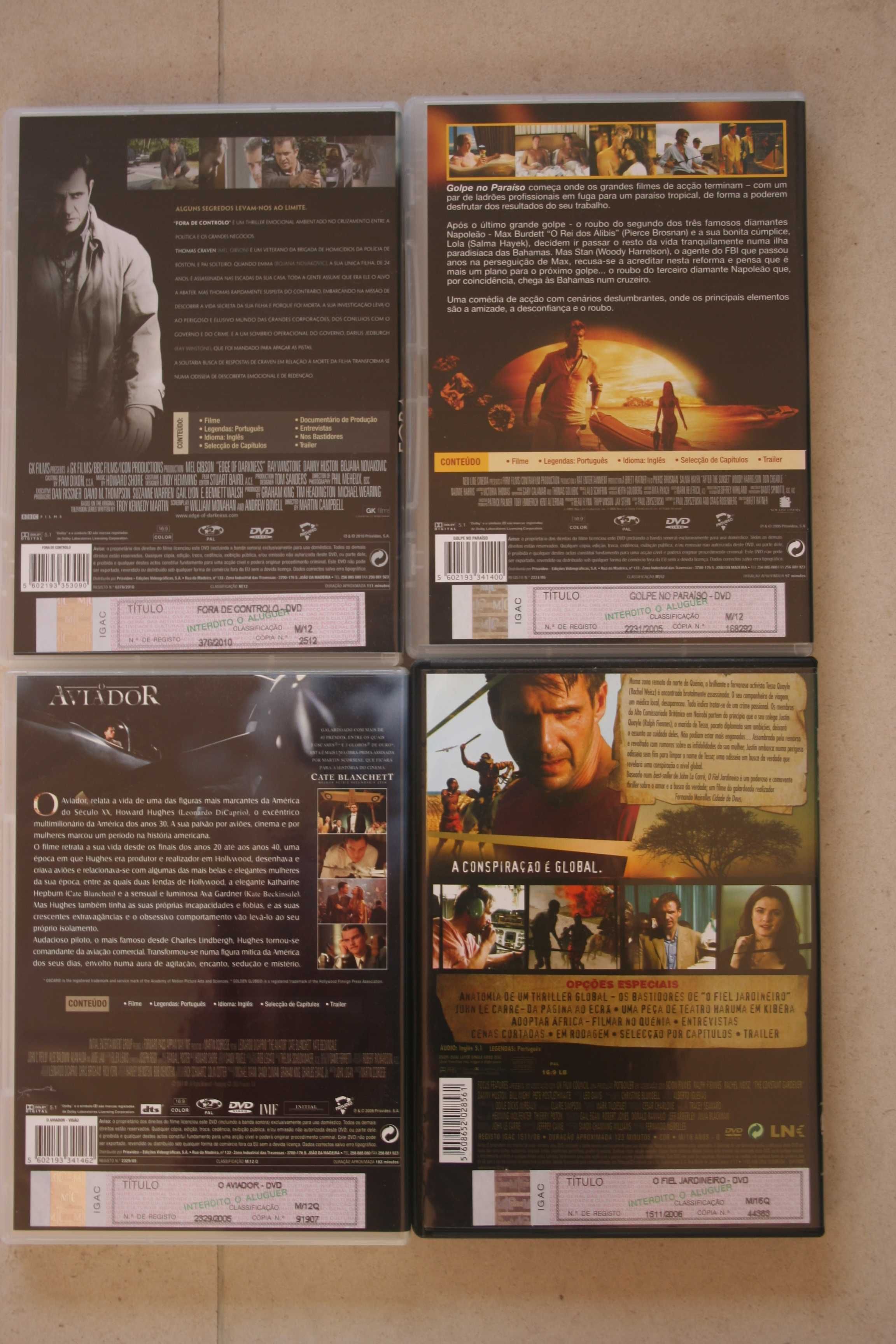 Lote de 4 filmes Dvd's