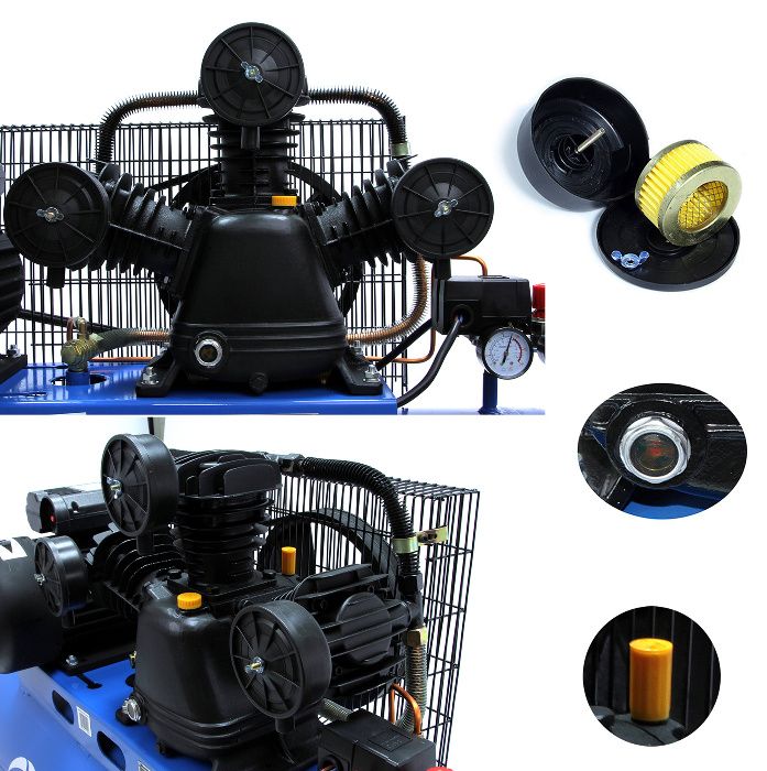Kompresor olejowy sprężarka 100L 3 TŁOKI 500l/min 400v