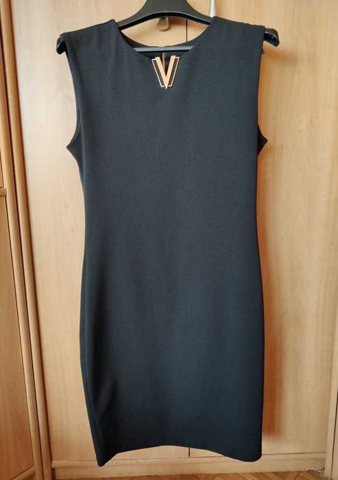 Vubu czarna dopasowana sukienka elegancka wieczorowa 36 / S