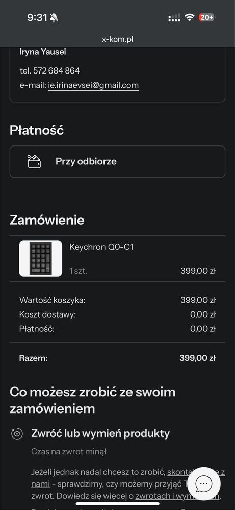 Klawiatura numeryczna Keychron Q0-C1