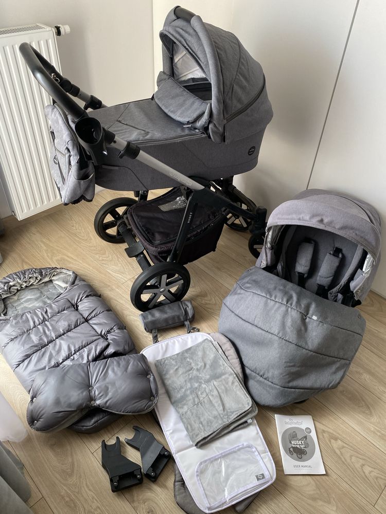 Baby design husky wozek 3w1 gondola nosidelko spacerowka